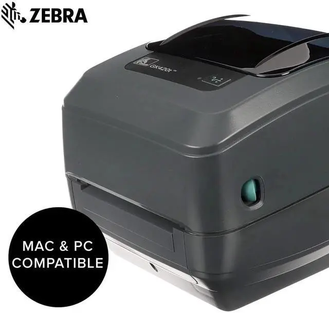 Alt view image 4 of 7 - Ze bra GK420t Thermal Transfer Monochrome Desktop Printer Print Width of 4 in USB and Ethernet Port Connectivity GK42-102210-000