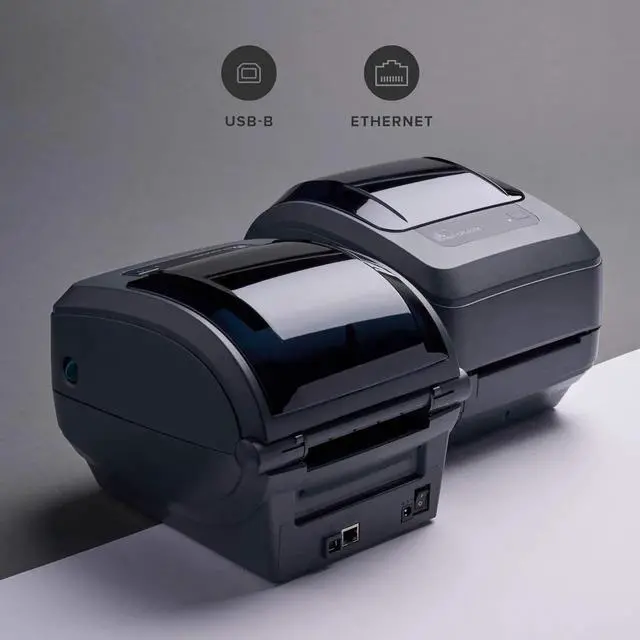 Alt view image 7 of 7 - Ze bra GK420t Thermal Transfer Monochrome Desktop Printer Print Width of 4 in USB and Ethernet Port Connectivity GK42-102210-000