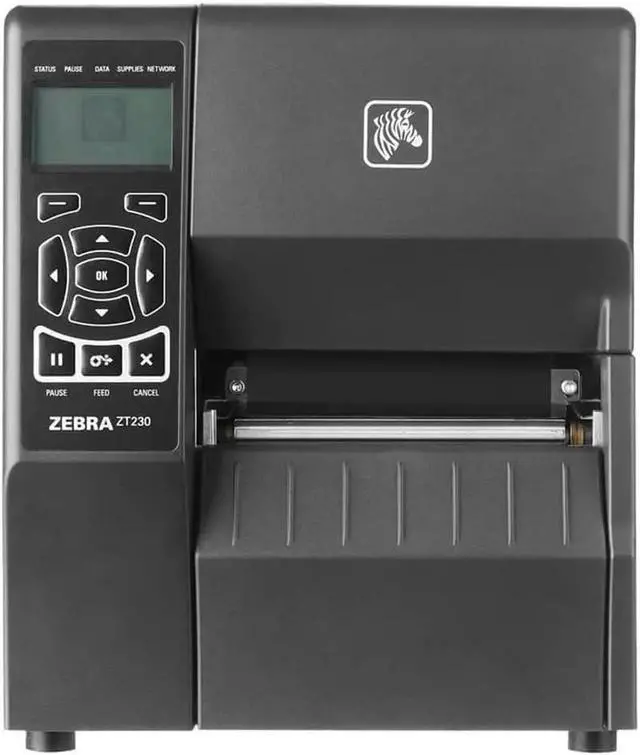 Main image of Ybpitt Ze bra ZT230 Thermal Transfer and Direct Thermal Industrial Label Printer with Ethernet, Serial, USB Connectivity - 4" Print Width, 203 DPI, 6 IPS, Monochrome Bar code - ZT23042-T