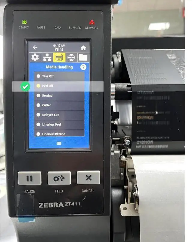 Alt view image 6 of 7 - P1105147-019 Peel Assembly for Ze bra ZT411 Thermal Label Printer (with Front Cover and Sensor) 203dpi 300dpi 600dpi
