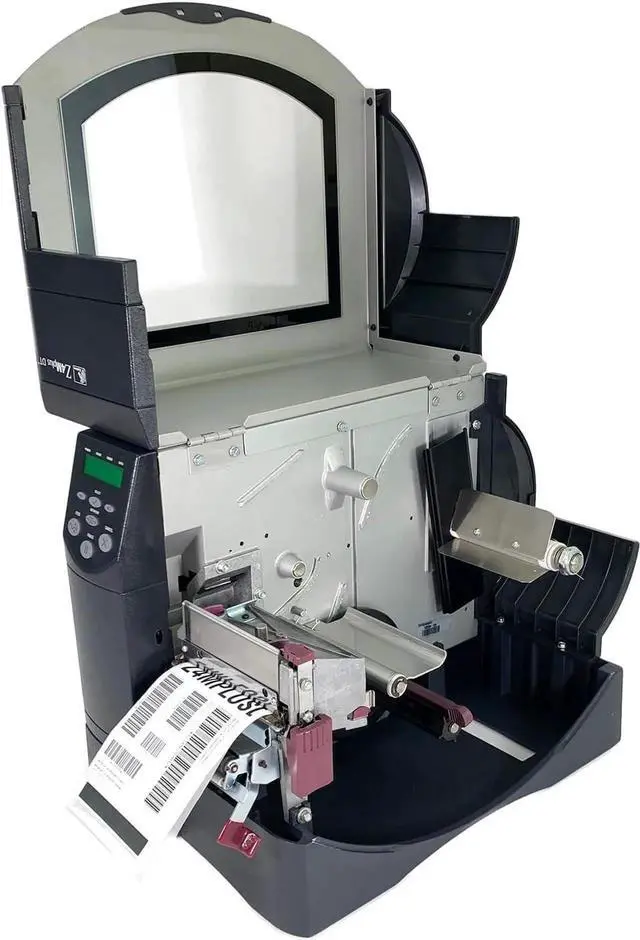 Alt view image 5 of 7 - Ze bra Z4M Plus DT UPS Direct Thermal Label Printer Peel Rewind USB Serial, Bundle with Power Cord