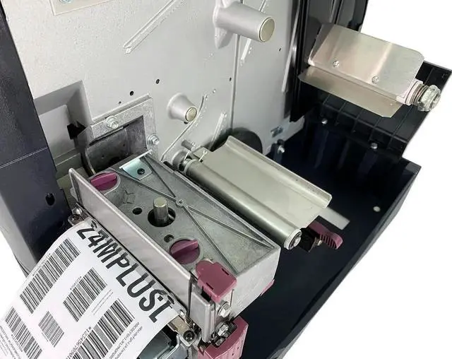 Alt view image 6 of 7 - Ze bra Z4M Plus DT UPS Direct Thermal Label Printer Peel Rewind USB Serial, Bundle with Power Cord