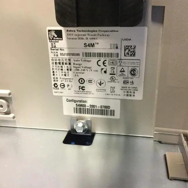 Alt view image 2 of 4 - Ze bra S4M Direct Thermal Printer - Monochrome - Desktop - Label Print (S4M00-2001-0700D)