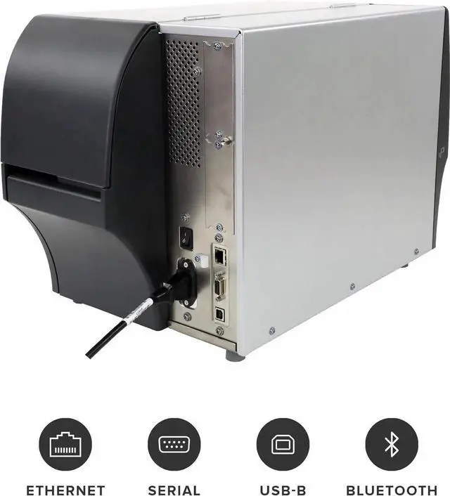 Alt view image 6 of 7 - Ze bra ZT411 Thermal Transfer Industrial Printer 300 dpi Print Width 4 in Serial USB Ethernet Bluetooth ZT41143-T010000Z