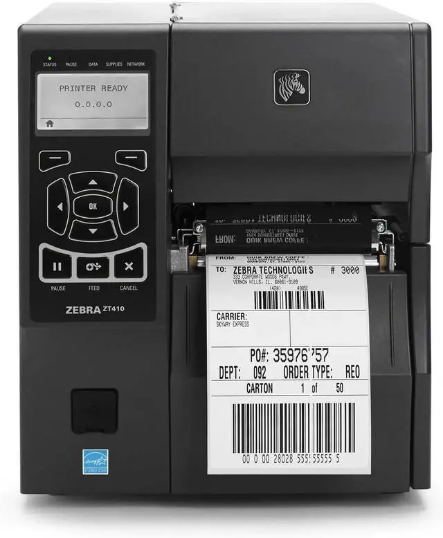 Alt view image 2 of 2 - Ze bra ZT410 Direct Thermal/Thermal Transfer Printer - Monochrome - Desktop - Label Print - 4.09" Print Width - 14 in/s Mono - 300 dpi - Bluetooth - USB - Serial - Ethernet - LCD