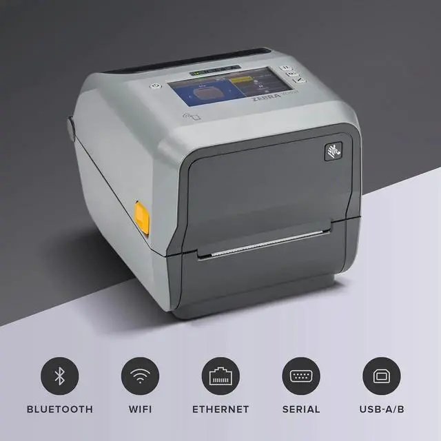 Alt view image 3 of 6 - Ze bra ZD621 Thermal Shipping Label Printer 4"| 300 DPI | No Ink Required | 4x6 | USB, Serial, Ethernet, Tap to Print NFC | Touch Color LCD | 2 Year Warranty | UPS/USPS/FedEx | Thermal Transfer