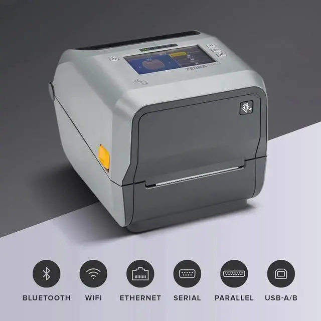 Alt view image 4 of 6 - Ze bra ZD621 Thermal Transfer Desktop Printer Color Touch LCD 203 dpi Print Width 4-inch USB Serial Ethernet 802.11ac ZD6A142-301L01EZ, Requires Thermal Ribbon for Use