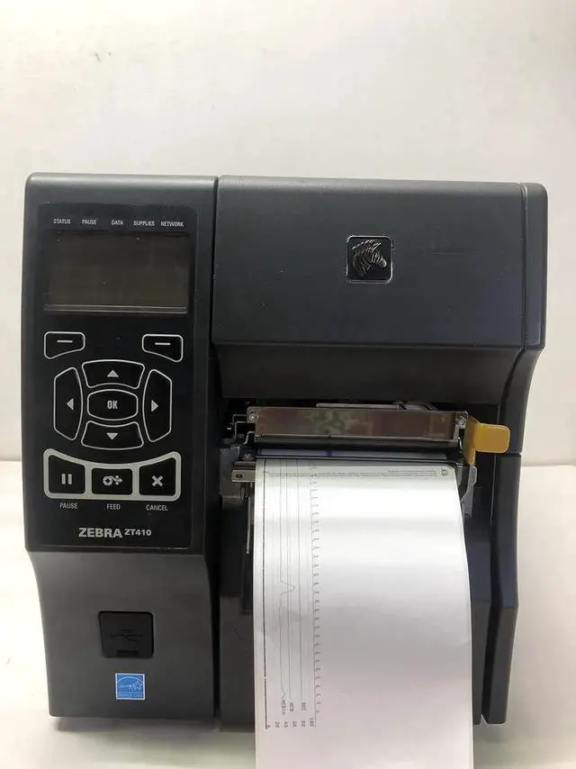 Alt view image 2 of 7 - Ze bra Technologies ZT41043-T310000Z Series ZT410 4" DT/TT Tabletop Printer, 300 dpi Resolution, Tear Bar, Power Cord with US Plug, USB 2.0/RS-232 Serial/10/100 Ethernet, Bluetooth 2.1, EZPL