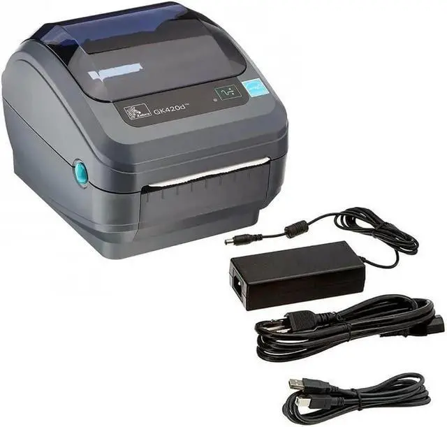 Main image of Ze bra GK420D Direct Thermal Only Desktop Printer - Serial, USB, Ethernet, Bluetooth Connectivity, 203 dpi, 8 IPS, 4.09" Max Print Width, Monochrome Bar code Label - GK42-202210-000, ANSIPPF