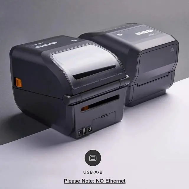 Alt view image 2 of 5 - Ze bra ZD420T Thermal Transfer and Direct Thermal Desktop Printer - ZD420 300dpi - USB, USB Host Connectivity, 4-Inch Print Width, Monochrome Label Receipt Print - ZD42043 JTTANDS