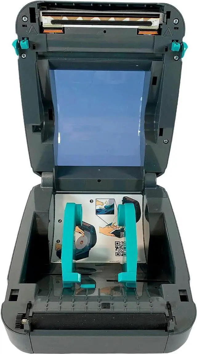 Alt view image 6 of 7 - Ze bra GK420d Direct Thermal Bar code Printer USB LAN GK42-202210-00AU with Adapter