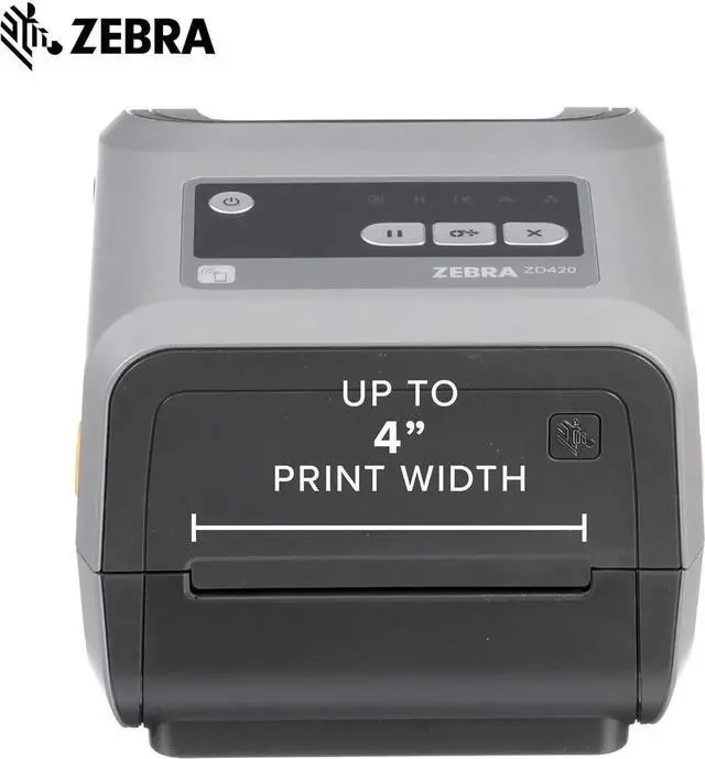 Alt view image 5 of 7 - Ze bra - ZD420c-Ribbon-Cartridge Desktop Printer for Labels and Bar codes - Print Width 4 in - 300 dpi - Interface: Ethernet, USB - ZD42043-C01E00EZ