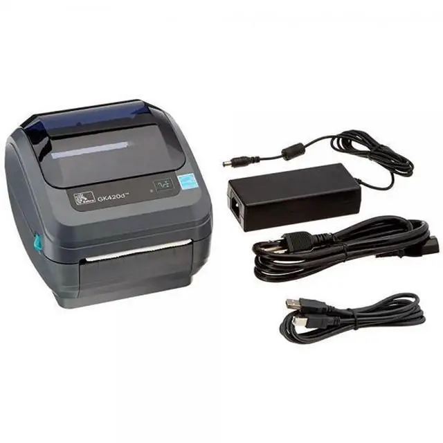 Main image of Ze bra GK420d Monochrome Desktop Direct Thermal Label Printer with Fast Ethernet Technology, 5 in/s Print Speed, 203 dpi Print Resolution, 4.09" Print Width, 100-240V AC