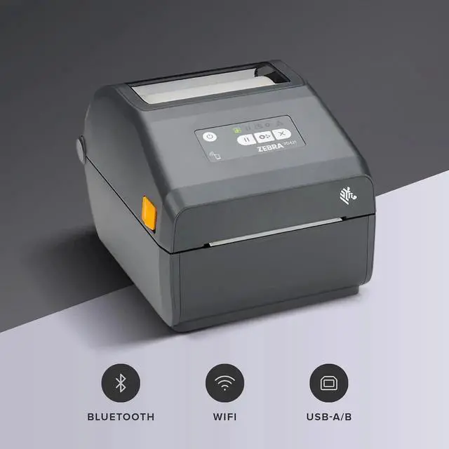 Alt view image 3 of 6 - Ze bra ZD421 Direct Thermal Desktop Printer 300 dpi Print Width 4-inch Wired USB and 802.11ac Connectivity ZD4A043-D01W01EZ, No Thermal Ribbon Required