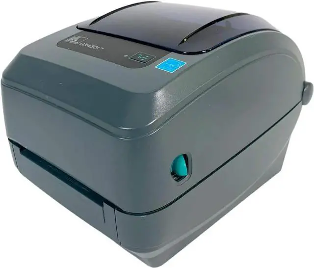 Alt view image 4 of 7 - Tekswamp Ze bra GX430T Thermal Transfer Bar code Printer 300 dpi USB Serial GX43-102510-000, Bundle with AC Adapter