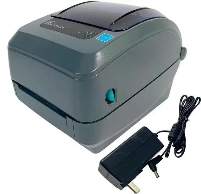 Main image of Tekswamp Ze bra GX430T Thermal Transfer Bar code Printer 300 dpi USB Serial GX43-102510-000, Bundle with AC Adapter