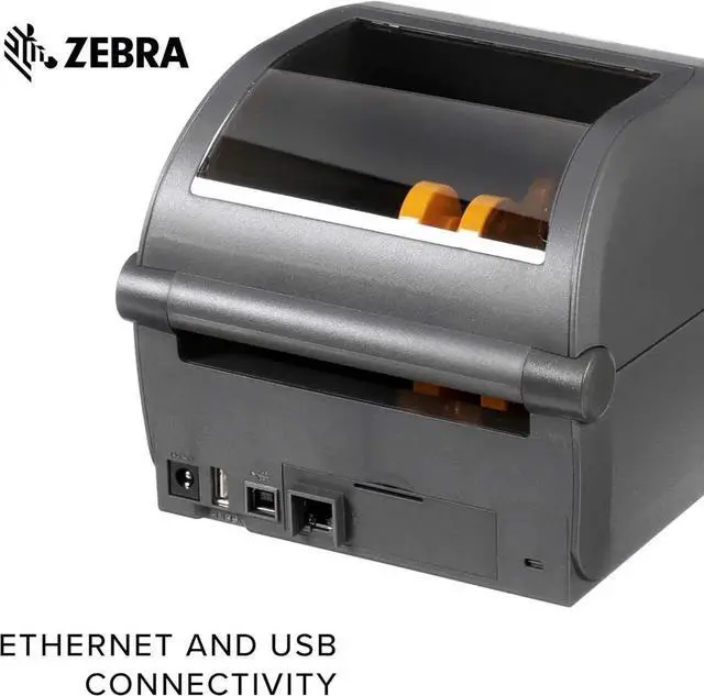 Alt view image 5 of 7 - Ze bra ZD420d Direct Thermal Desktop Printer 203 dpi Print Width 4 in USB Ethernet ZD42042-D01E00EZ