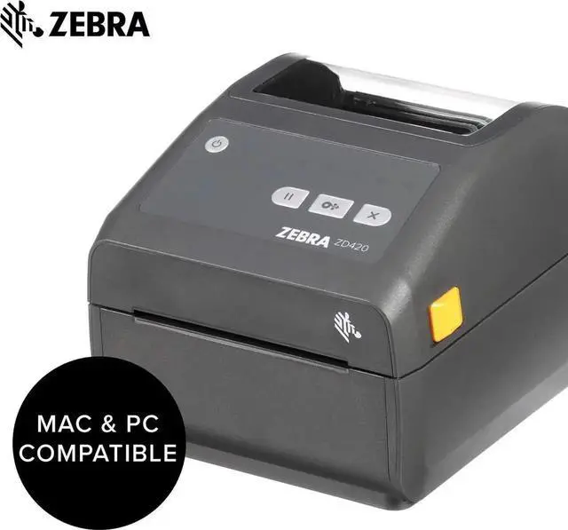 Alt view image 3 of 3 - Genuine Ze bra ZD420d Direct Thermal Desktop Printer 203 dpi Print Width 4 in USB ZD42042-D01000EZ