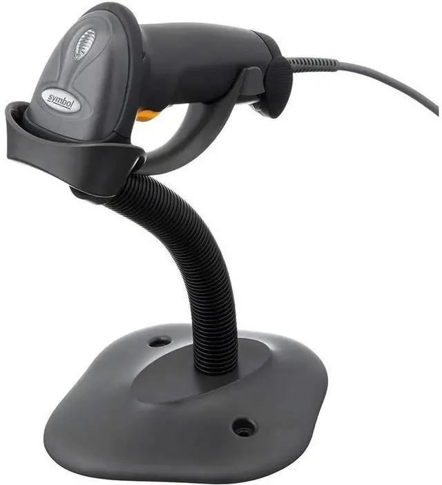 Main image of Ze,bra LS2208 Series Corded Handheld Standard Range Laser Scan,ner Kit with Stand