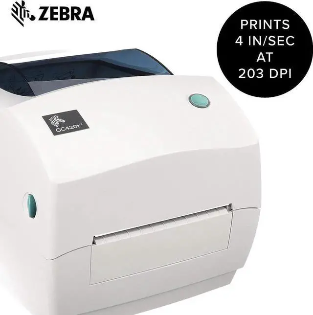 Alt view image 2 of 7 - Ze bra GC420t Thermal Transfer Desktop Printer Print Width of 4 in USB Serial and Parallel Port Connectivity GC420-100510-000