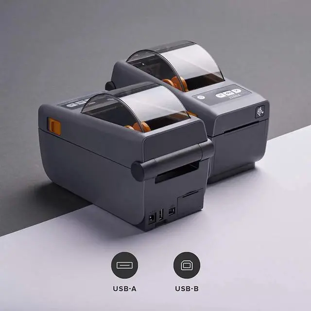 Alt view image 4 of 5 - Ze bra ZD410 Direct Thermal Desktop Printer Print Width of 2 in USB Connectivity ZD41022-D01000EZ