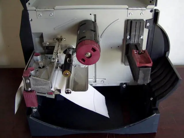 Alt view image 3 of 7 - Ze bra Z4M Printer Z4M00-0001-0000 W/Test Print