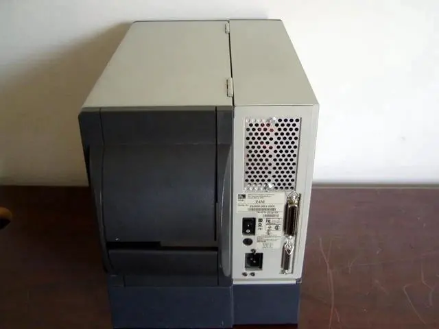 Alt view image 2 of 7 - Ze bra Z4M Printer Z4M00-0001-0000 W/Test Print