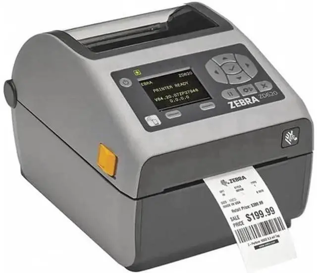 Main image of Genuine Ze bra ZD620 Desktop Thermal Transfer Label Printer, 203 dpi, USB, USB Host, Bluetooth LE, Serial, Ethernet, Cutter, Standard EZPL - ZD62042-T21F00EZ