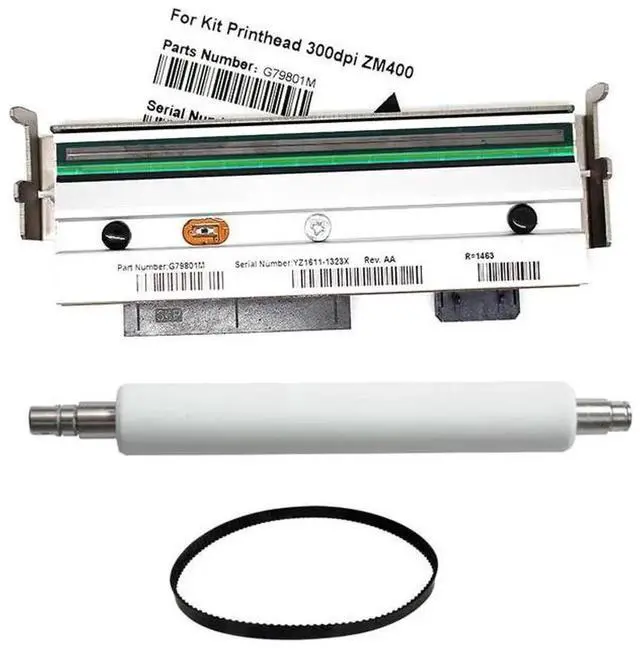 Main image of New A+ Quality 300dpi 79801M Thermal Printhead & Roller & Belt For Ze bra ZM400 305dpi Thermal Bar code Label Printer