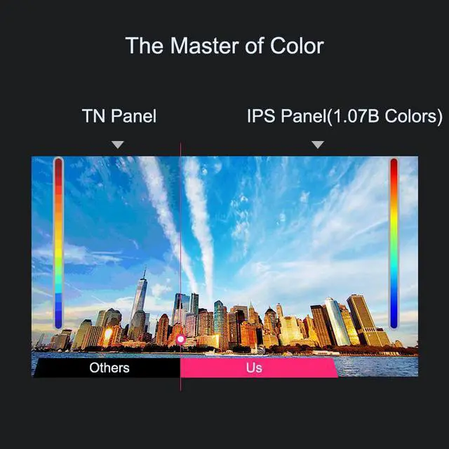 Alt view image 3 of 7 - FYHXele 27Inch 2K Monitor 75Hz QHD Gaming Monitor Computer Support 1K 100Hz IPS Panel DC Flicker-Free Eye Protect HDMI USB DP Type-C
