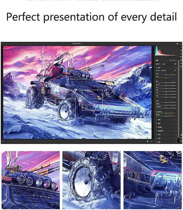 Alt view image 4 of 7 - 24 Inch 2K Monitor 75Hz Desktop PC IPS Panel 100%sRGB 8bit Hi-FRC 2560*1440 VESA 100*100 HDMI/DP Professional Color Display