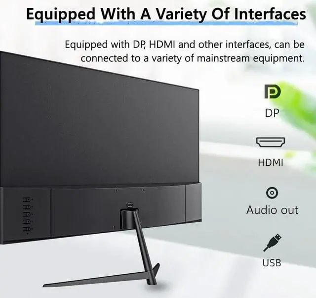 Alt view image 6 of 6 - FYHXELE 24 Inch 2K Monitor 75Hz Desktop PC IPS Panel 100%sRGB 8bit Hi-FRC 2560*1440 VESA 100*100 HDMI/DP Professional Color Display