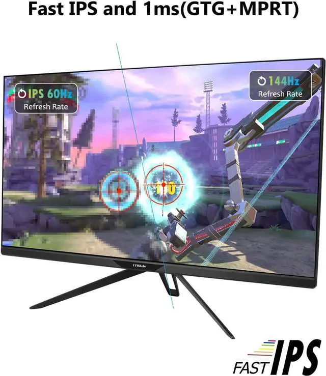Alt view image 2 of 7 - FYHXele Gaming Monitor, 4K Monitor 144Hz 28" with Remote, UHD IPS Computer Monitor, 65W USB-C, 1ms, VESA Mount, Dual Speaker, Free-sync, DSC, 1xHDMI2.1, 1xHDMI2.0, Inputs 1xDisplayPort1.4, HDR400