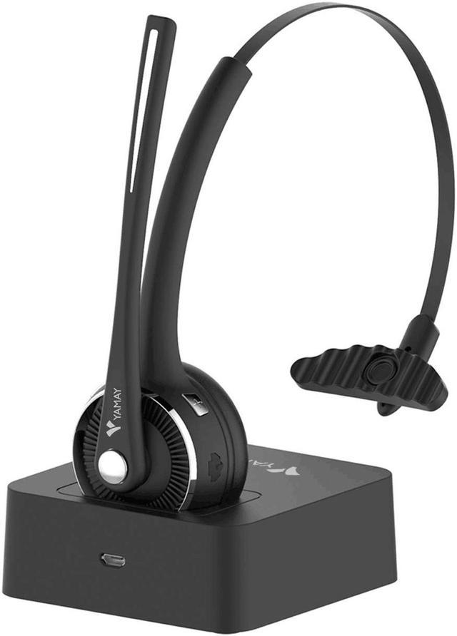 Ritmisch Susteen Michelangelo Wireless Headset, YAMAY Bluetooth Headset with Microphone (Noise Cancelling  Mic) Charging Base Mute Function,Talk in Clarity Pro for Truck Driver  Office Buiseness Home PC iPhone Android Cell Phones Bluetooth Headsets &  Accessories -