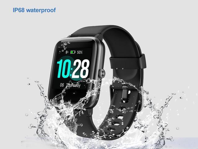 Willful SW021 Smart Watch Compatible Android iOS Samsung Phones with Heart Rate & Sleep Monitor Black, Size: The Watch Band Fits for Wrist