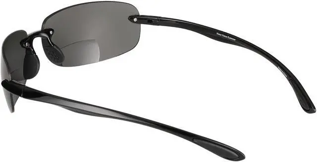 Alt view image 2 of 5 - The Influencer Polarized Bifocal Reading Sunglasses Black Smoke 3.0