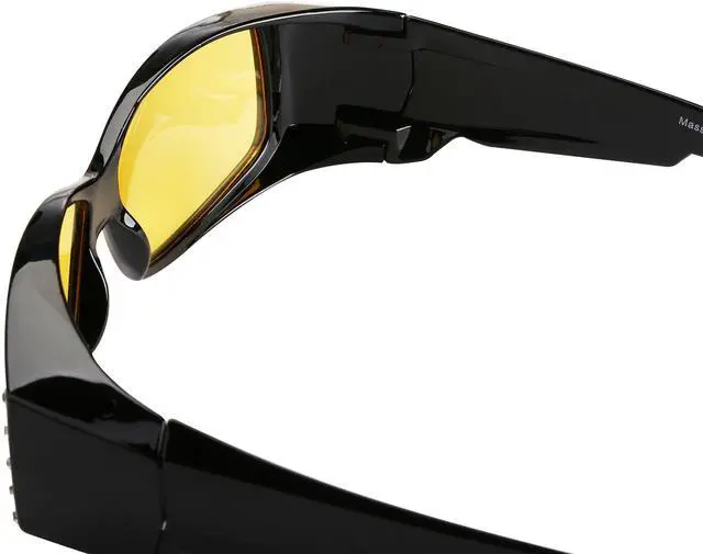 Alt view image 4 of 5 - Night Driving Polarized Sunglasses that Fit Over Prescription Glasses Featuring Rhinestones
