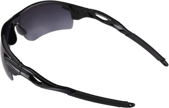 Alt view image 2 of 5 - "The Athlete" Polarized Lightweight Sport Wrap Bifocal Reading Sunglasses for Men and Women +1.75 Black