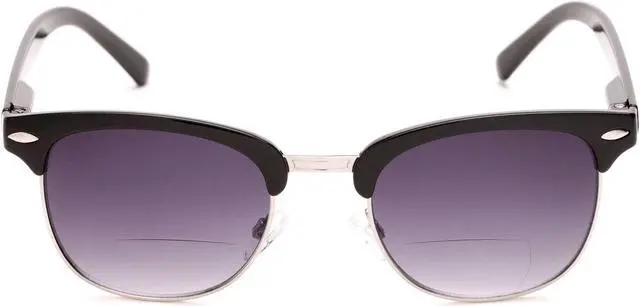 Main image of "The Executive" Classic Semi-Rimless Bifocal Reading Sunglasses for Men and Women - Hard Carrying Case Included