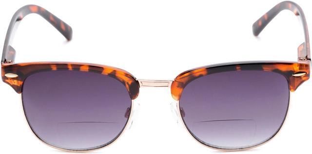 Main image of "The Executive" Classic Semi-Rimless Bifocal Reading Sunglasses for Men and Women - Hard Carrying Case Included +1.50 Tortoise
