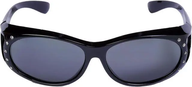 Main image of Women's Polarized Sunglasses that Fit Over Prescription Glasses Featuring Rhinestones