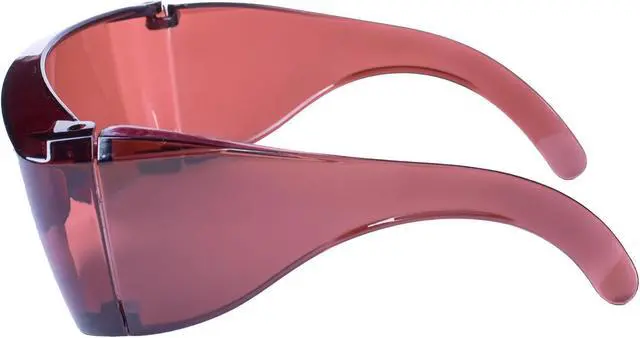 Alt view image 3 of 3 - Extra Large Cover-Ups, Black Fit Over Sunglasses For Men and Women Who Wear Prescription Glasses in the Sun Brown