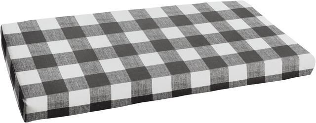 Black and white 2024 buffalo check bench cushion