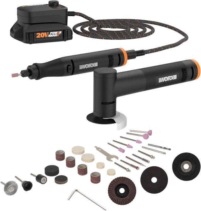 Worx WX990L MakerX 20V Kit with Rotary Tool and Angle Grinder