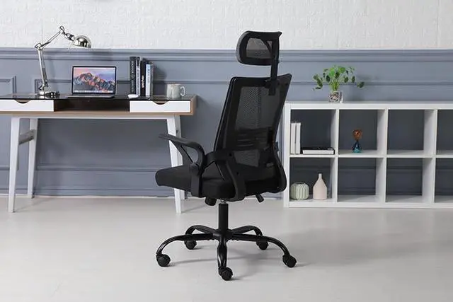 Alt view image 7 of 7 - QIGRIF furniture Store Office Chair, Ergonomic Office Chair High Back Mesh Office Chair with Padded Lumbar Support.