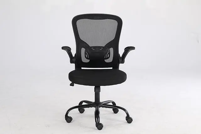 Main image of QIGRIF furniture Store High Back Office Chair Ergonomic Desk Chair Flip Up Arms Mesh Computer Chair Height Adjustable Swivel Chair with Lumbar Support for Office, Home, School (Black)