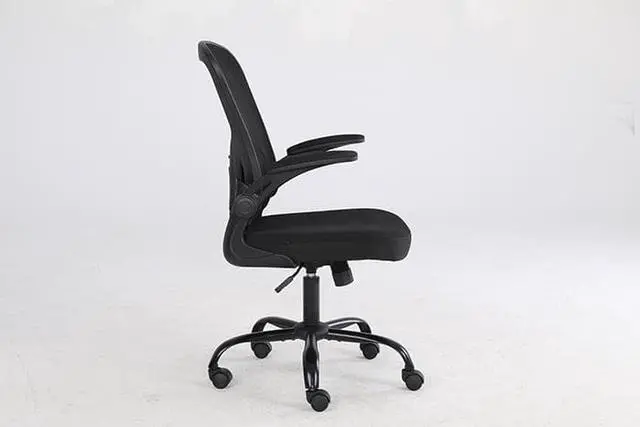 Alt view image 4 of 7 - QIGRIF furniture Store High Back Office Chair Ergonomic Desk Chair Flip Up Arms Mesh Computer Chair Height Adjustable Swivel Chair with Lumbar Support for Office, Home, School (Black)