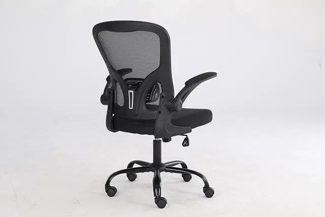 Alt view image 5 of 7 - QIGRIF furniture Store High Back Office Chair Ergonomic Desk Chair Flip Up Arms Mesh Computer Chair Height Adjustable Swivel Chair with Lumbar Support for Office, Home, School (Black)