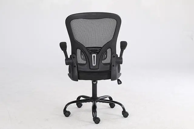 Alt view image 6 of 7 - QIGRIF furniture Store High Back Office Chair Ergonomic Desk Chair Flip Up Arms Mesh Computer Chair Height Adjustable Swivel Chair with Lumbar Support for Office, Home, School (Black)