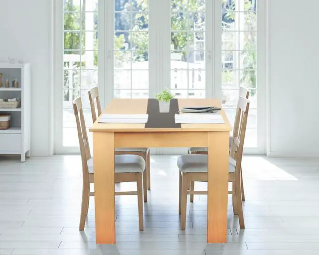 Alt view image 7 of 7 - QIGRIF furniture Store Modern Home Dining Table Office Desk, Modern Minimalist Style Writing Study Table, Size 55.1(L)*31.5(W)*29.5(H)